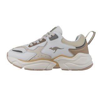 【KangaROOS】慢跑鞋 女鞋 運動鞋 緩震 SWING 奶茶 KW51711