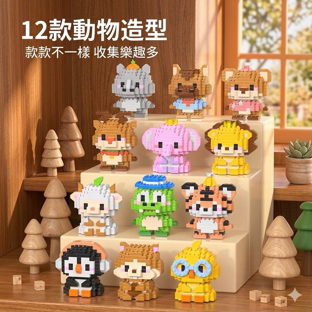 積木【蝦皮代開發票】 微型積木 兒童幼兒 聖誕節用 娃娃機 學校禮物 夜市批發