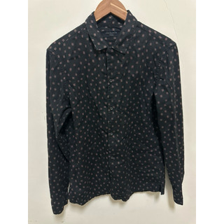 「特賣」Allsaints 黑色 爪痕 純棉襯衫 男版XS