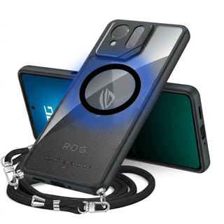 快拆背帶繩設計 Magsafe 磁吸透明軍工防撞手機保護殼 Asus Rog Phone 7 6 5 8 9 Pro