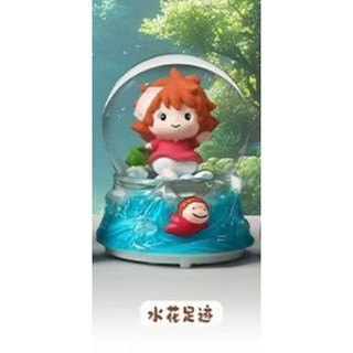 宮崎駿 遇見童話系列水晶球 波妞 龍貓 水晶球 燈光音樂盒