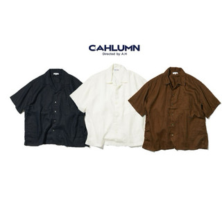 CAHLUMN Belgium Linen Open Collar Shirt 1.1機能吸汗速乾 短袖襯衫 古巴領