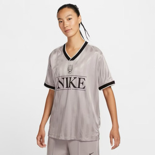 全新 NIKE 短袖上衣 AS W NSW V NECK JERSEY 灰色 XL