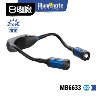 8電廠 MB6633 頸掛燈 雙燈 OSRAM 300流明 2000mAh 10小時續航 磁吸 頸掛 腳架鎖點