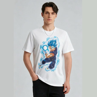 【Q1】全新七龍珠Dragon Ballz藍色貝吉特Blue Vegito短T SZ M