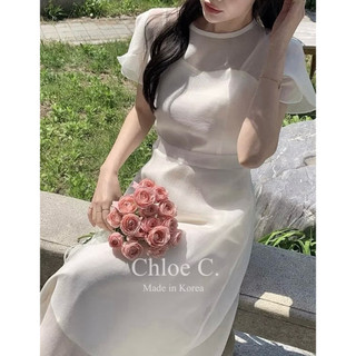 🇰🇷Chloe C. 韓國東大門服飾🇰🇷 正韓拼接薄紗層次感袖洋裝
