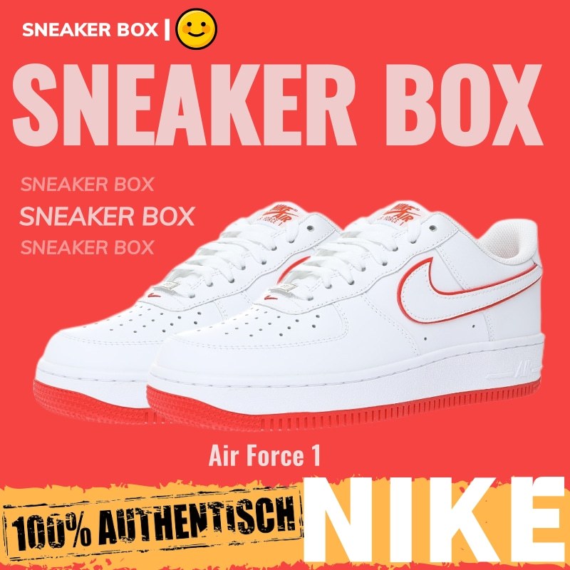 【U+】Nike 鞋 Air Force 1’07 Low "白紅疊鉤" 空軍一號 休閒運動鞋 板鞋 男女鞋