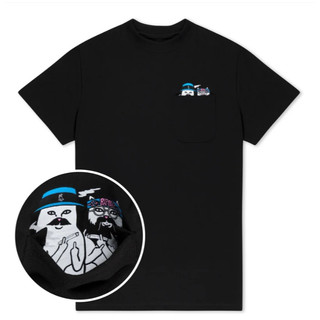 RIPNDIP FALLING FOR NERMAL POCKET TEE 嬉皮士組合 中指貓 口袋貓 賤貓 短袖