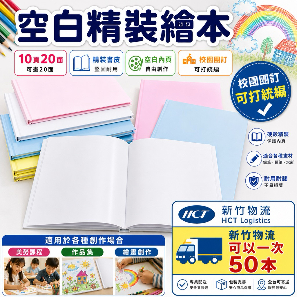 ⭐田畝文創⭐親子空白繪本 DIY 四種顏色 精裝版  繪畫書 畫紙 塗鴉本 畫畫 小畫家 畫本 繪本