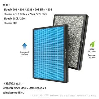 抗菌抗敏 適用 Blueair 201 203 205 270e Slim 280i 290i 303 活性碳 HEPA
