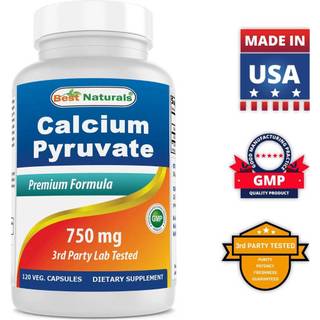 Best Naturals】丙酮酸鈣 Calcium Pyruvate (750mg) 120顆膠囊