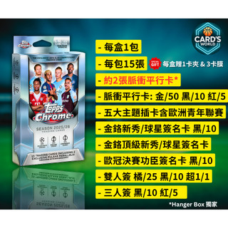 【卡世界】2025-26 Topps Chrome UEFA Club Competitions Hanger (1盒)