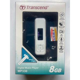 創見 Transcend MP330 8GB 數位音樂隨身聽 專業Line-in錄音筆(白) 完整盒裝
