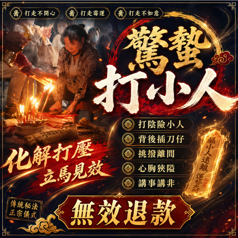 💥除小人法事 打卑鄙小人 讓小人遠離 讓小人自食惡果 打走不如意 斬斷惡緣 讓您順順利利 生活順遂 一次性解決 無效退款