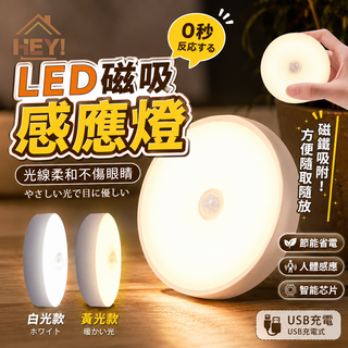 居家補光✨ 磁吸燈 USB充電 小夜燈 露營燈 磁吸感應燈 床頭燈 氛圍燈 燈條 led感應燈 櫥櫃燈