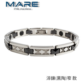 § 全館7折 § 【Mare】㊣ 316L白鋼＆精密陶瓷手鍊：淬鍊(黑陶)窄 款【售後服務&保固12個月】