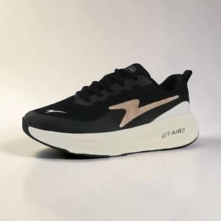 ARNOR GT-AIR3 慢跑鞋 透氣網布 舒適 女緩震慢跑鞋 Q彈 輕量 緩震 3E寬楦 黑金 ARWR62220