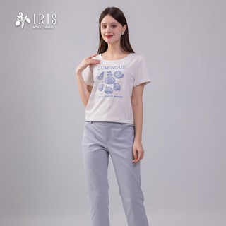 IRIS 艾莉詩 海洋風褲口飾邊長褲-62331