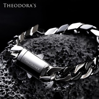 【THEODORA'S】淬鍊 黑陶瓷鋼古巴手鍊-男款黑銀【希奧朵拉】男手鍊 男生手鍊 手環 男手環 男生手環