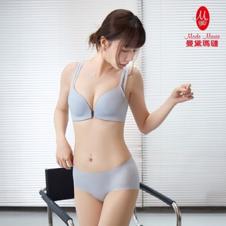 【曼黛瑪璉】超彈力 低腰寬邊三角無痕內褲 M-XL(霧霜藍)