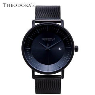 【THEODORA'S】Aurora 太陽能金屬手錶 簡約霧黑-米蘭黑【希奧朵拉】