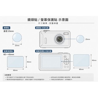 ※ 通用型鏡頭貼 螢幕保護貼 可用於 PENTAX WG-1000