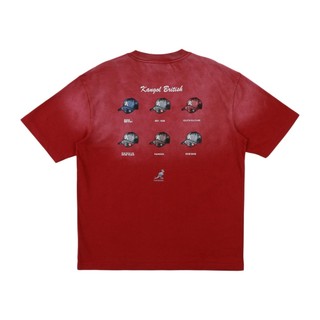 KANGOL 短T 酒紅 洗水 落肩 重磅 帽子 短袖 上衣 中性 6625100342