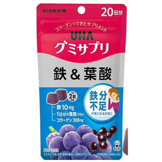 日本UHA 味覺糖 鐵葉酸 日本 UHA味覺糖 鐵 葉酸 葉黃素 UHA味覺糖 鐵&葉酸