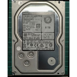 DELL 6TB 4Kn SAS 硬碟 HGST