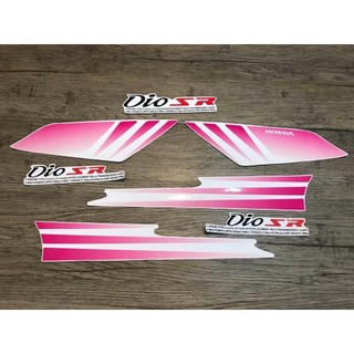 【白殼專用】Dio專用桃紅漸層車貼