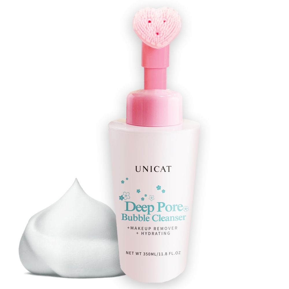 UNICAT 現貨 BHA綠茶 粉刺 洗卸兩用慕斯 350ml 毛孔慕斯 洗臉慕斯 洗面乳 卸妝慕斯 洗臉刷 泡泡慕斯