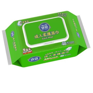 安安 成人柔護濕巾 加大型濕紙巾 48抽 升級加蓋版