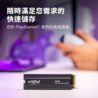 MICRON 美光 CRUCIAL P310 PCIE NVME M2 2280 SSD 固態硬碟 2TB 含散熱片