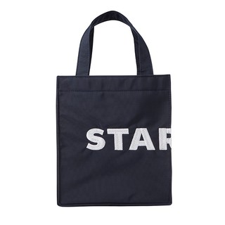 🐘大象屋美妝🌟STARBUCKS 星巴克 藍品牌毛呢風側背袋 黑藍品牌刺繡尼龍提袋 網布多功能收納袋-星5