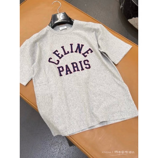 ᴀᴛʜᴇɴᴀ｜Celine 灰色🩶 英文字母 撞色 短袖上衣
