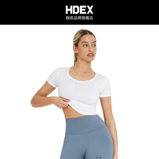 【HDEX】Symbol Deep Neck 短版運動短袖上衣 白色