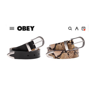 OBEY CLASSIC LEATHER腰帶 皮帶 潮流滑板 正品代購 蛇紋/黑