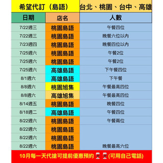 島語.饗饗.饗AJoy.Urban paradise代訂 希望代訂🍷歡迎詢問