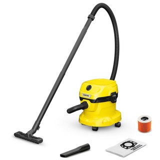 【KARCHER凱馳】乾濕兩用吸塵器 WD 2 Plus (車內清潔/居家清潔) 乾溼兩用+吹塵
