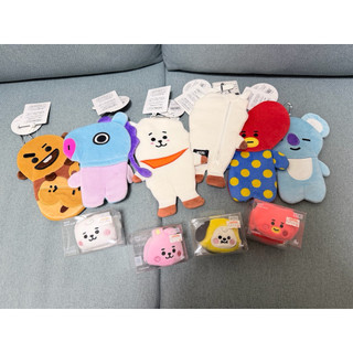 【正版現貨】日本 BT21 絨毛髮夾 鱷魚夾 鯊魚夾 絨毛筆袋 票卡包 掛件包 RJ TATA COOKY