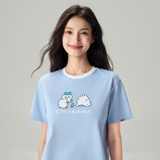 GIORDANO 女裝吉伊卡哇印花短袖T恤 CHiiKAWA系列 05396402