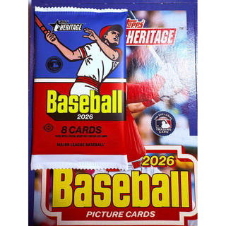 2026 Topps Heritage MLB Baseball Hobby 卡包