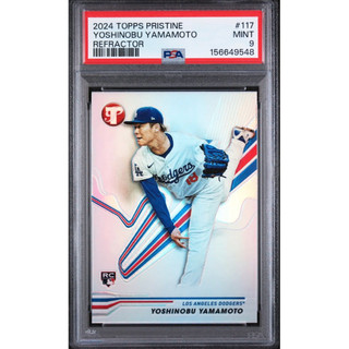 稀有山本由伸PSA 9鑑定卡2024 Topps Pristine Yoshinobu Yamamoto 新人年亮面特卡
