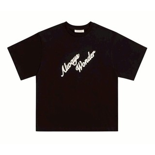 ［Always Wonder］Always Presence Oversized Black Tee 斜字黑色短T