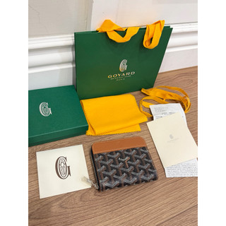 Goyard 零錢包 拉鍊 黑棕 全新全配 Matignon PM Wallet