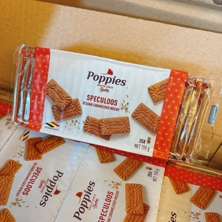 現貨優惠25入 帕皮思比利時焦糖脆餅 Poppies 蓮花餅乾 焦糖餅乾 下午茶 茶點 團購