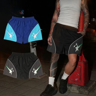 MTA TONAL PANEL NYLON TRACK SHORTS 藍 黑 防潑水 雙色尼龍 短褲【M26STSN】