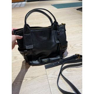 Fossil 黑色牛皮包