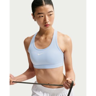 【NIKE 耐吉】女運動內衣 中度支撐 慢跑 AS W NK SWSH MED SPT BRA 藍DX6822-407