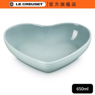 【Le Creuset】(無盒) 花蕾系列 心型碗 650ml 海洋之花｜官方旗艦店